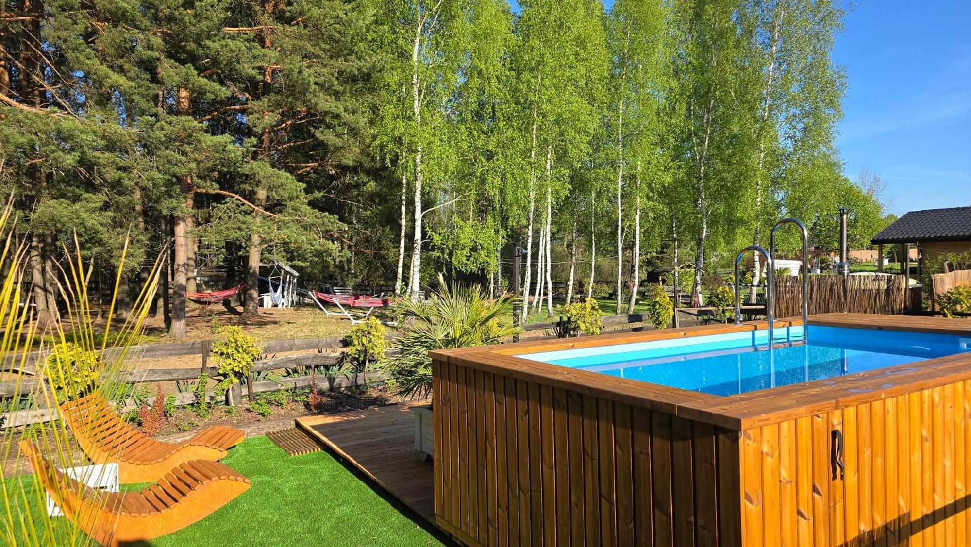 Vip Village Las Woda Rower - Podgrzewany Basen, Balia, Sauna Miedzierza Extérieur photo