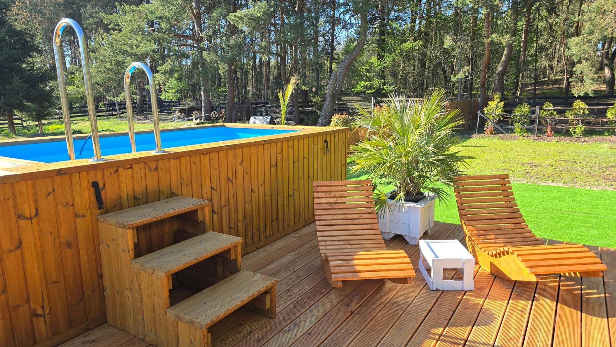 Vip Village Las Woda Rower - Podgrzewany Basen, Balia, Sauna Miedzierza Extérieur photo
